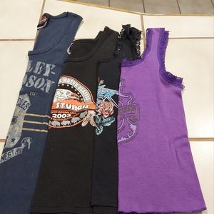 4 vintage Harley Davidson tank tops